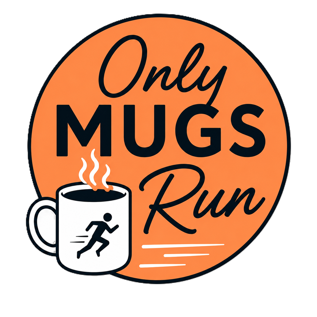 Only Mugs Run Logo